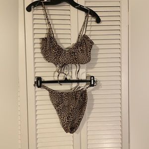 Skatie swim set in Houston (small leopard print)